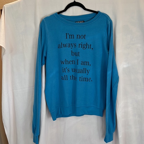 God Save LA Robins-Egg Blue Message Sweatshirt. Size O/S - Picture 8 of 11